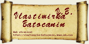 Vlastimirka Batoćanin vizit kartica